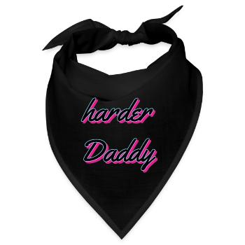 Harder Daddy - Bandana - Schwarz - Vorne