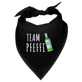 Pfefferminz Likör Pfeffi Vatertag Sauf - Bandana - Schwarz - Vorne