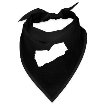 Jemen Landkarte Flagge - Bandana - Schwarz - Vorne