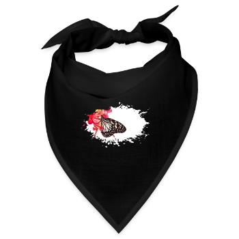 butterfly, Schmetterling - Bandana - Schwarz - Vorne