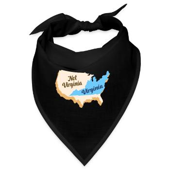 Virginia Not Virginia Design für stolze Virginier - Bandana - Schwarz - Vorne