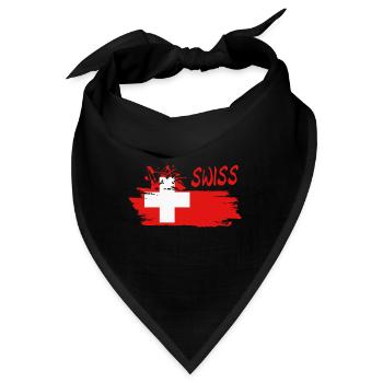 Swiss Schweiz - Bandana - Schwarz - Vorne