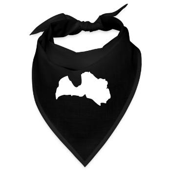 Lettland Landkarte Flagge - Bandana - Schwarz - Vorne