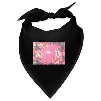 80er Jahre - Bandana - Schwarz - Vorne