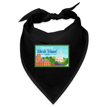 Rhode Island Fil-Am Design für stolze Pinoys - Bandana - Schwarz - Vorne