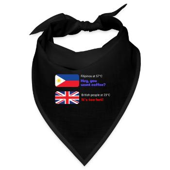 Hey, du willst Kaffeedesign für stolze Pinoys - Bandana - Schwarz - Vorne