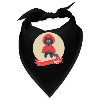 Wolf Rotkäppchen - Bandana - Schwarz - Vorne
