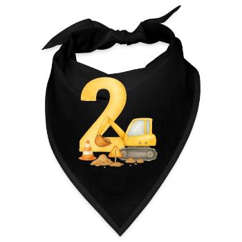 digger birthday / Bagger Geburtstag - Bandana - Schwarz - Vorne