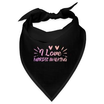 Ich liebe Nordic Walking - Bandana - Schwarz - Vorne
