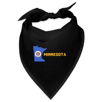 Flagge Minnesota Design für stolze Minnesotaner - Bandana - Schwarz - Vorne