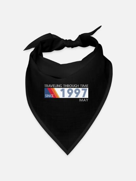 Funny Zeitreise Geburtstags Design May 1997 - Bandana - Schwarz - Vorne