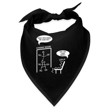 Chemischen Formeln Für Zucker Und Fett - Bandana - Schwarz - Vorne