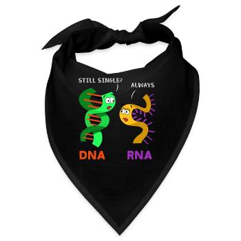 Rna Strang Und Einen Dna Strang - Biologie - Bandana - Schwarz - Vorne