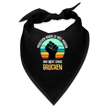Faust Vor Dem Sonnenuntergang - Antirassismus - Bandana - Schwarz - Vorne
