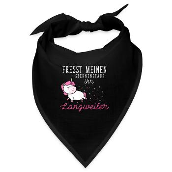 Fresst meinen Sternenstaub ihr Langweiler Einhorn - Bandana - Schwarz - Vorne