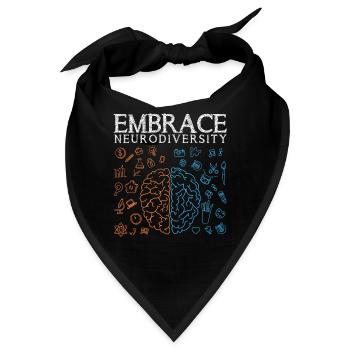 ADHD Autismus ASD Neuro Vielfalt - Bandana - Schwarz - Vorne
