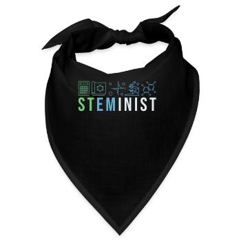 Steminist Mathe Technologie, Technologe Forschung - Bandana - Schwarz - Vorne