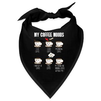 Meine Kaffe Stimmung Kaffeetassen - Bandana - Schwarz - Vorne