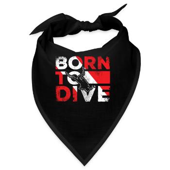 Taucher Geschenk, Tauchen Schnorcheln - Bandana - Schwarz - Vorne