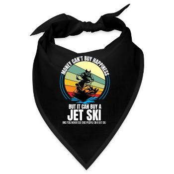 JetSki Fahrer, Lustiges Jetski Wassersport - Bandana - Schwarz - Vorne