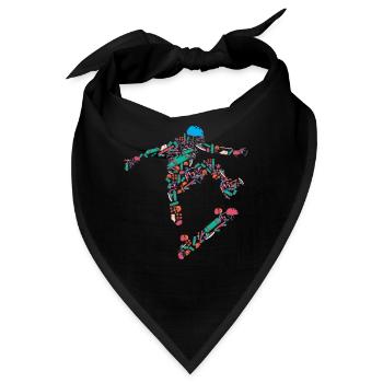 Skateboard, Skateboards, Halfpipe Hawk - Bandana - Schwarz - Vorne