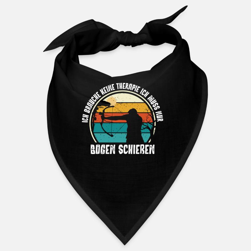 Bogenschießen, Archery, Langbogen, Compound - Bandana - Schwarz