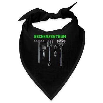 Rechenzentrum Garten Rechen Geschenk Für - Bandana - Schwarz - Vorne