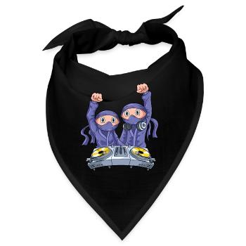 Dj Für Disc Jockey Mischpult Techno Rave - Bandana - Schwarz - Vorne