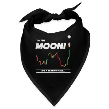 Bitcoin-Händler Zum Mond, Krypto - Bandana - Schwarz - Vorne