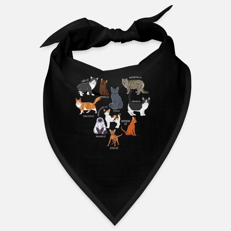 Arten Von Katzen, Katzen, Kätzchen - Bandana - Schwarz