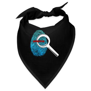 Detektiv, Kinder, - Bandana - Schwarz - Vorne