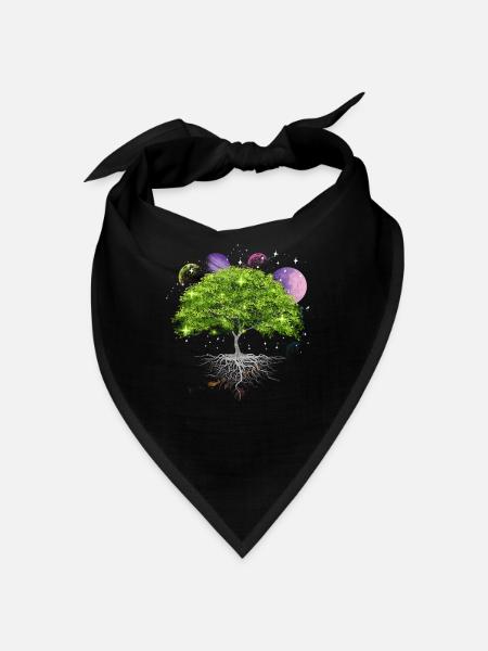 Arbre de la galaxie de la vie, planètes, système solaire, - Bandana - noir