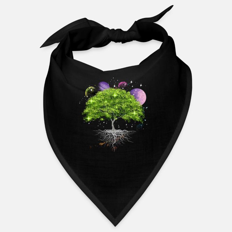 Baum Des Lebens Galaxie, Planeten, Sonnensystem, - Bandana - Schwarz