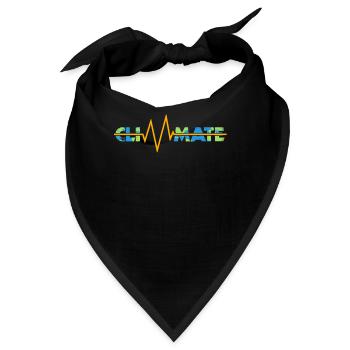 Klima-Herzschlag, Erdtag, Saubere Energie - Bandana - Schwarz - Vorne
