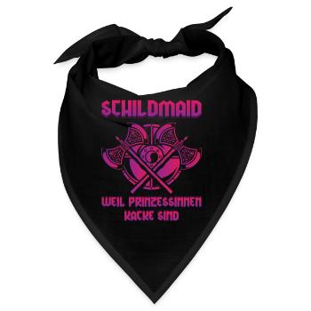 Schildmaid, Vikinger Frau, Vikinger, Nordfrau - Bandana - Schwarz - Vorne