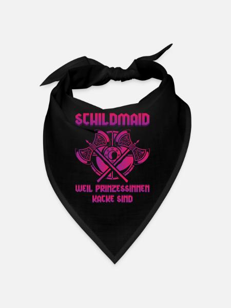 Schildmaid, Vikinger Frau, Vikinger, Nordfrau - Bandana - Schwarz - Vorne