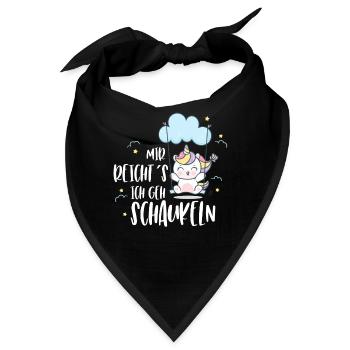 Einhorn, MIr reichts ich geh schaukeln - Bandana - Schwarz - Vorne