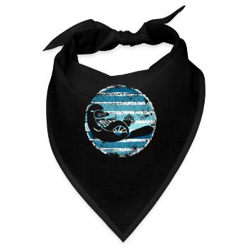 Retro Schnabeltier Vintage Platypus - Bandana - Schwarz - Vorne