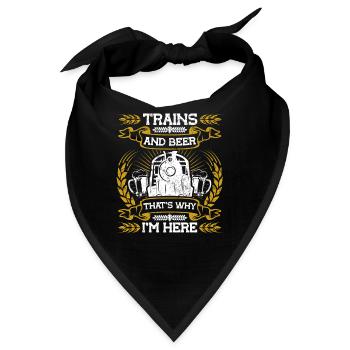 Eisenbahn Eisenbahner Zug Lok Lokführer - Bandana - Schwarz - Vorne
