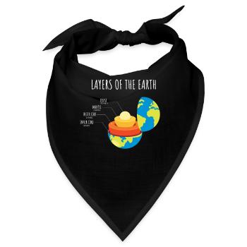 Schichten Der Erde, Wissenschaft, Erde, Planet - Bandana - Schwarz - Vorne
