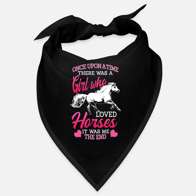 Pferd, Pferde, Mädchen Und Pferde - Bandana - Schwarz