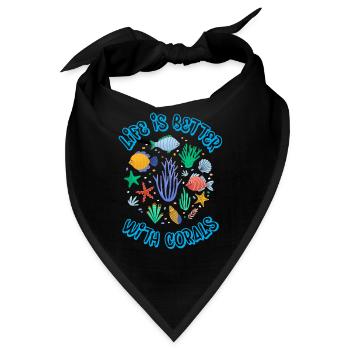 Das Leben Ist Besser Mit Korallen, Aquarist - Bandana - Schwarz - Vorne