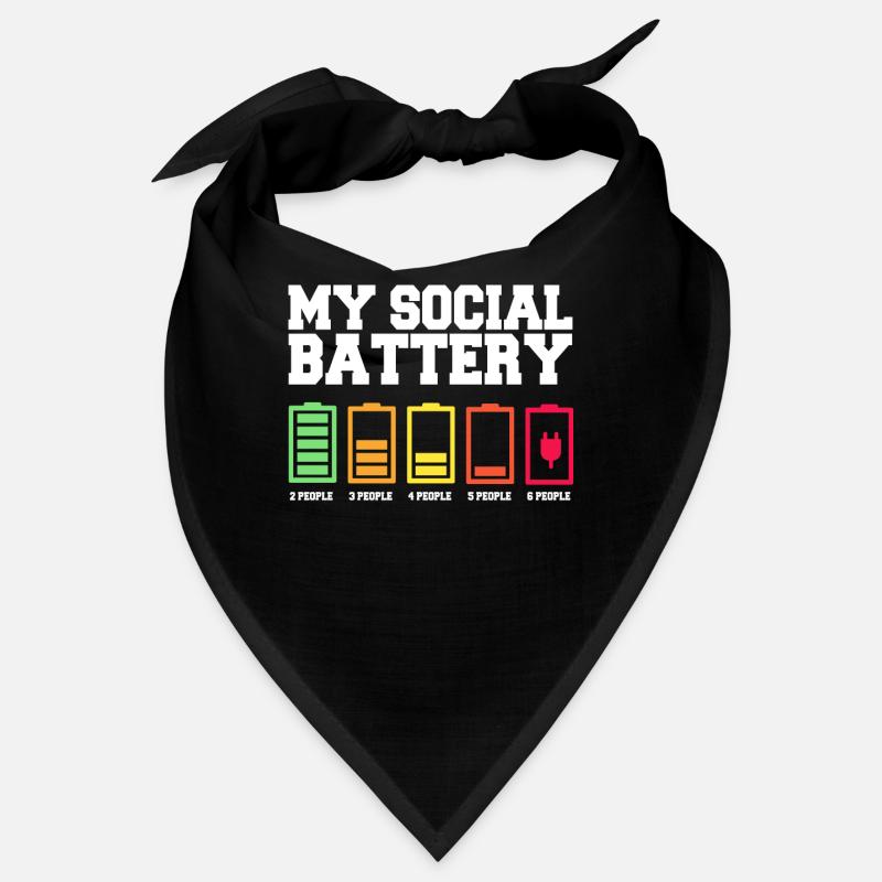My social battery is low - Bandana - black