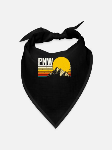 PNW Pazifischer Nordwesten Bigfoot - Bandana - Schwarz - Vorne