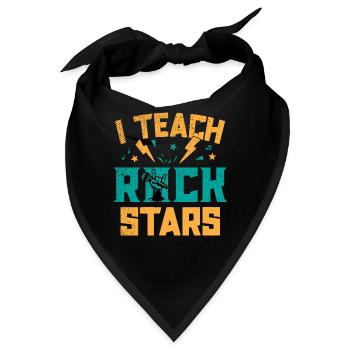 Ich Unterrichte Rockstars Musiklehrer - Bandana - Schwarz - Vorne