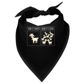 Ziegenhirt, Ziegen, Ziege - Bandana - Schwarz - Vorne
