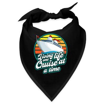 Kreuzfahrt, Schiffe, Urlaub Auf Einem Schiff - Bandana - Schwarz - Vorne