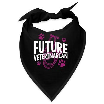 Zukünftiger Tierarzt, Tierarzt - Bandana - Schwarz - Vorne