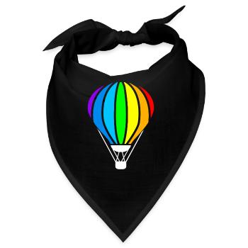 Heißluftballon, Fliegen Eines Heißluftballons - Bandana - Schwarz - Vorne