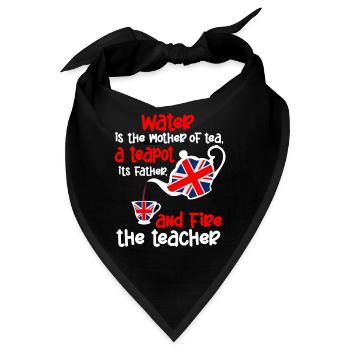 Teeliebhaber, Teetrinker, Teezeit - Bandana - Schwarz - Vorne